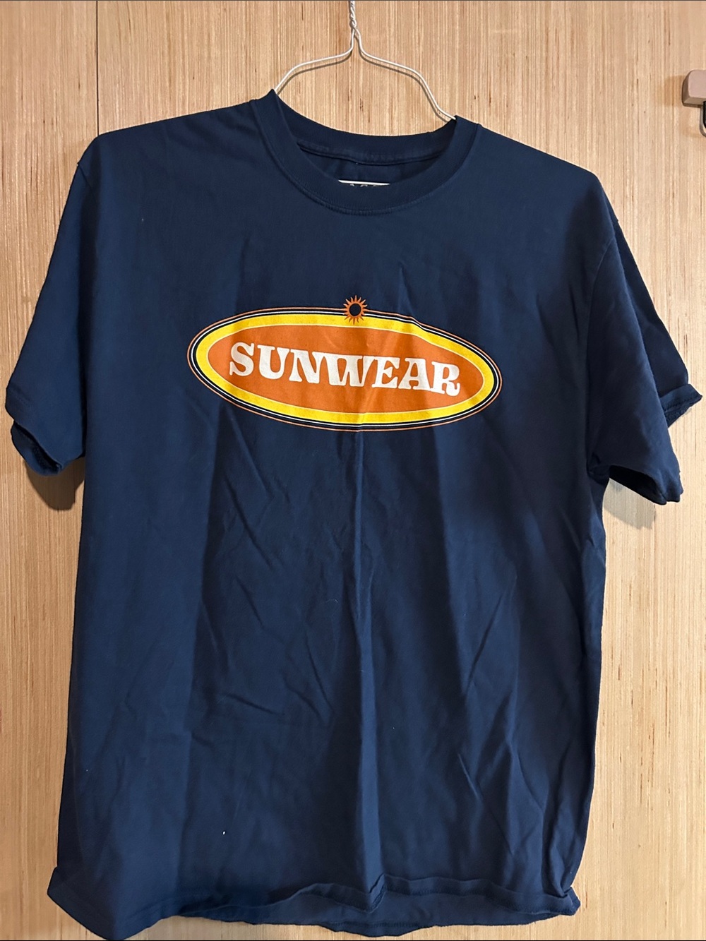 PacSun Navy Sunwear Graphic Tee with Orange Logo